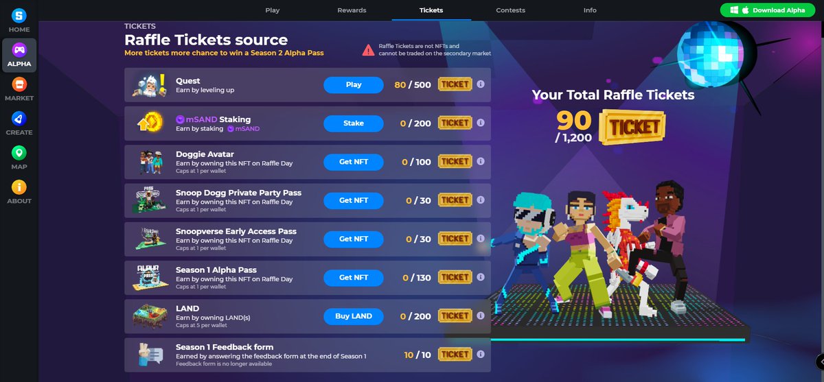 Frozzzen_s's tweet photo. @TheSandboxGame I just participated in the daily #SandboxAlphaS2Contest for a chance to earn up to 1,000 $SAND! Starting March 14 -  Show your Raffle Tickets. Check out my screenshot below! 👇 #SandboxAlphaS2 https://t.co/LUdB3ISkDZ
