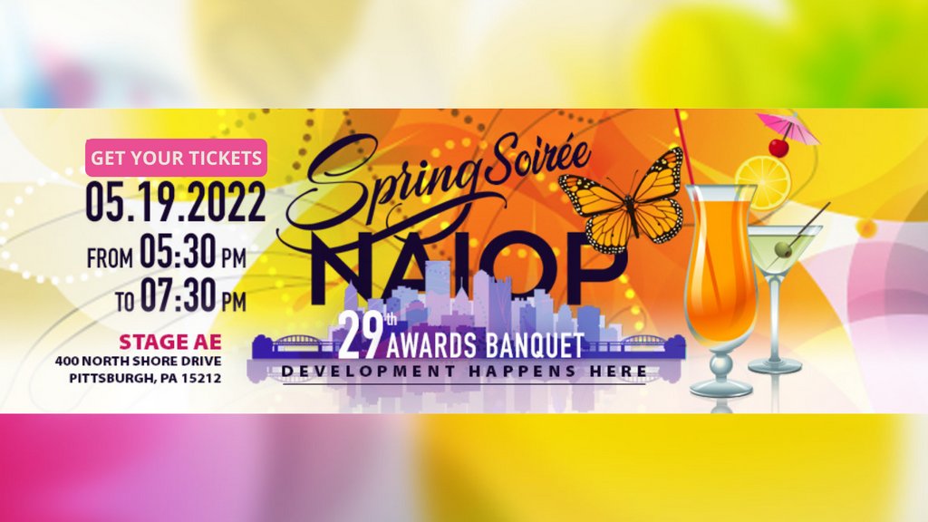 NAIOPPittsburgh's tweet photo. Guess what today is?! It's the day you can purchase your ticket(s) for the 29th Awards Spring Soiree on May 19, 2022 at Stage AE.
https://t.co/egc3lU0aoK
#CREpgh https://t.co/rnpFBOFzp9