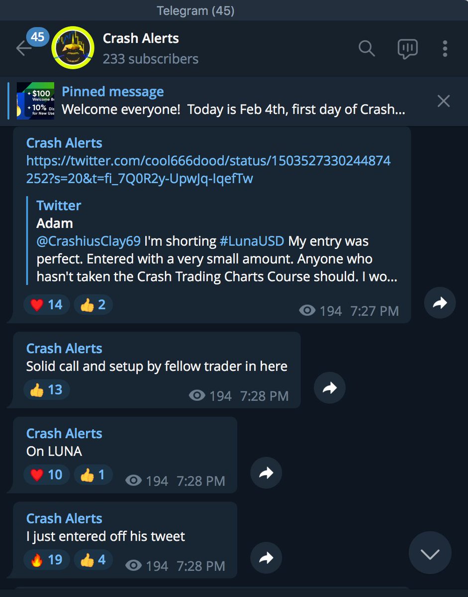CrashiusClay69's tweet photo. #CrashTrading $LUNA in #CrashAlerts https://t.co/eb7lNOEEJp