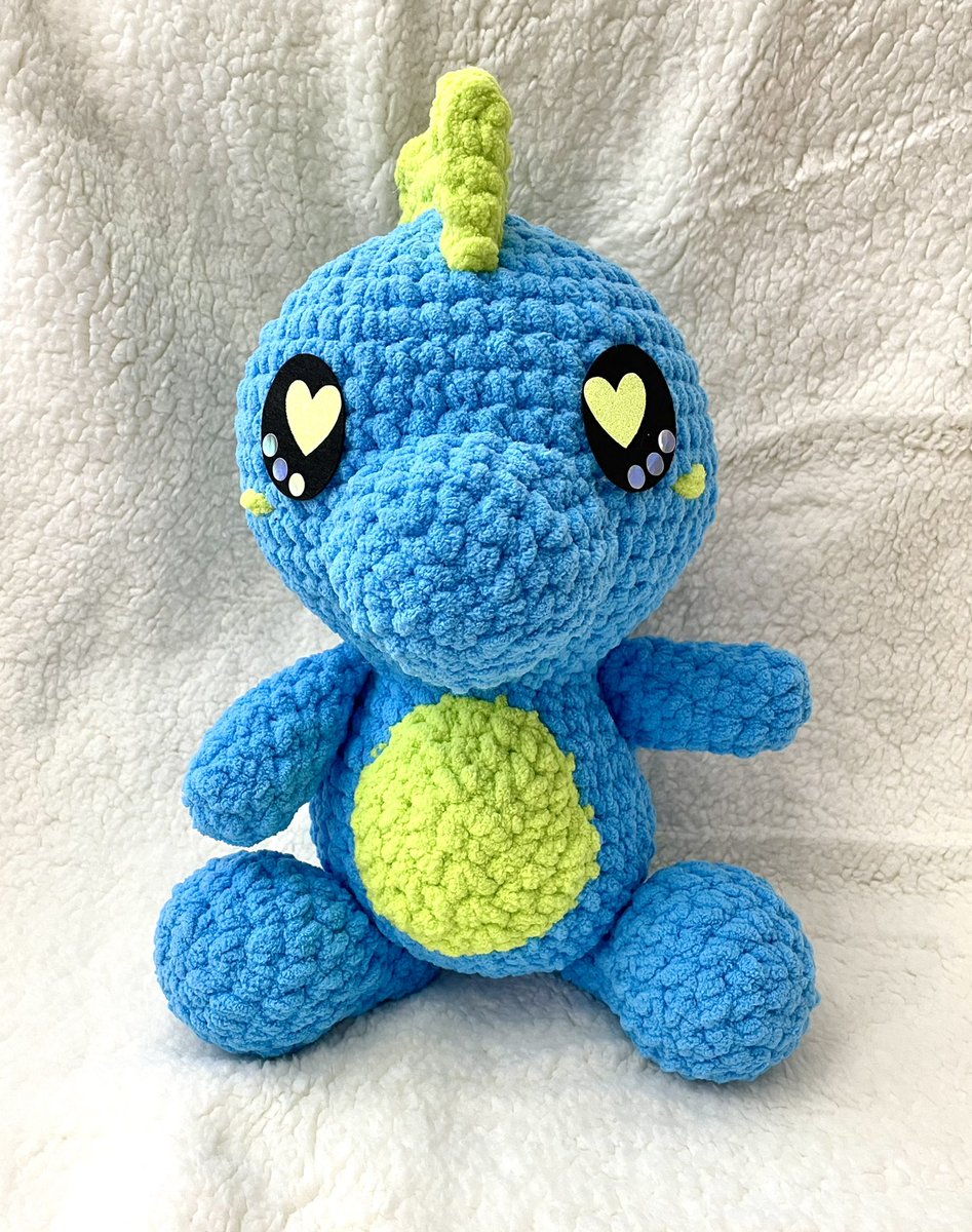 buffy617's tweet photo. Made this cutie as an order for a customer. If you’re looking for a cute plushie dm me! #dinos #dinosaurs #dino #dinosaur #kawaii #cute #blue #green #plushies #plushie #plush #cuddly #stuffedanimal #etsyshop #gift #giftideas #giftsforher #giftsforfriends https://t.co/Tmm2VhmTsJ