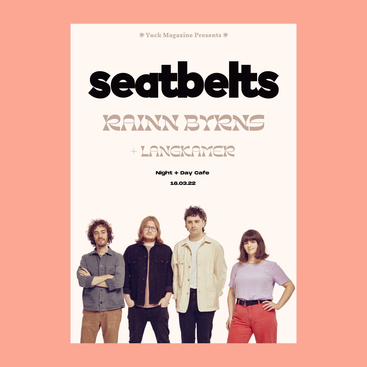 Tickets still on sale for Friday’s show at <a href="/nightanddaycafe/">Night & Day Cafe</a> 

Featuring 
<a href="/seatbeltsmusic/">Seatbelts</a> 
<a href="/rainnbyrns/">Rainn Byrns</a> 
<a href="/LangkamerBand/">Langkamer</a> 

Grab them here: tinyurl.com/2p9y2sds