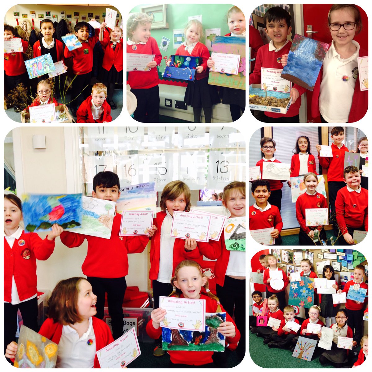 HollyfastSchool's tweet image. Just a few of our Hollyfast Artists collecting their certificates and badges to award and recognise their amazing artwork. Hollyfast have very talented children who let their creativity flow. Well done to all children that took part. #youngartists #art #creativitymatters