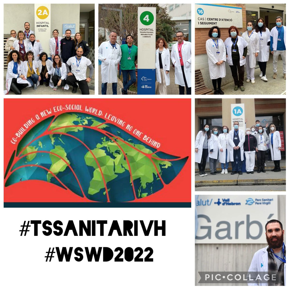 EuniceBlaVa's tweet photo. 📌L'equip de #TSSanitariVH des de els diferents hospitals que formen part de @vallhebron us desitjem un feliç  #diamundialtreballsocial "construint juntes un nou mon ecosocial sense deixar ningu enrere" #WSWD2022 @mabarbaf @mariagarrsa @Elenasc20 @ClaraSaMar @Carlosmarzo1972 https://t.co/O0HjJsnPvf
