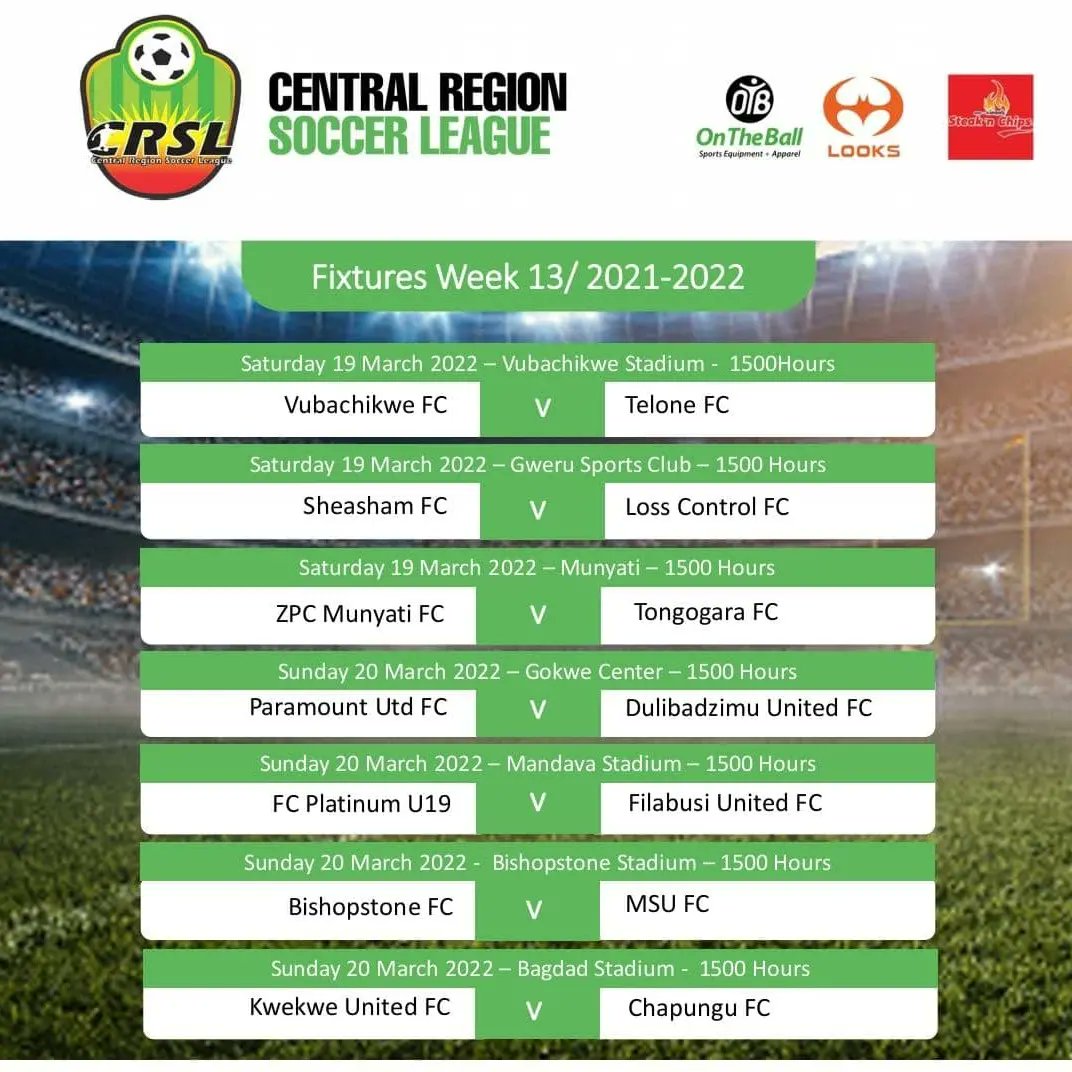 ZIFA Central Region Soccer League (@ZIFA_Central) / X