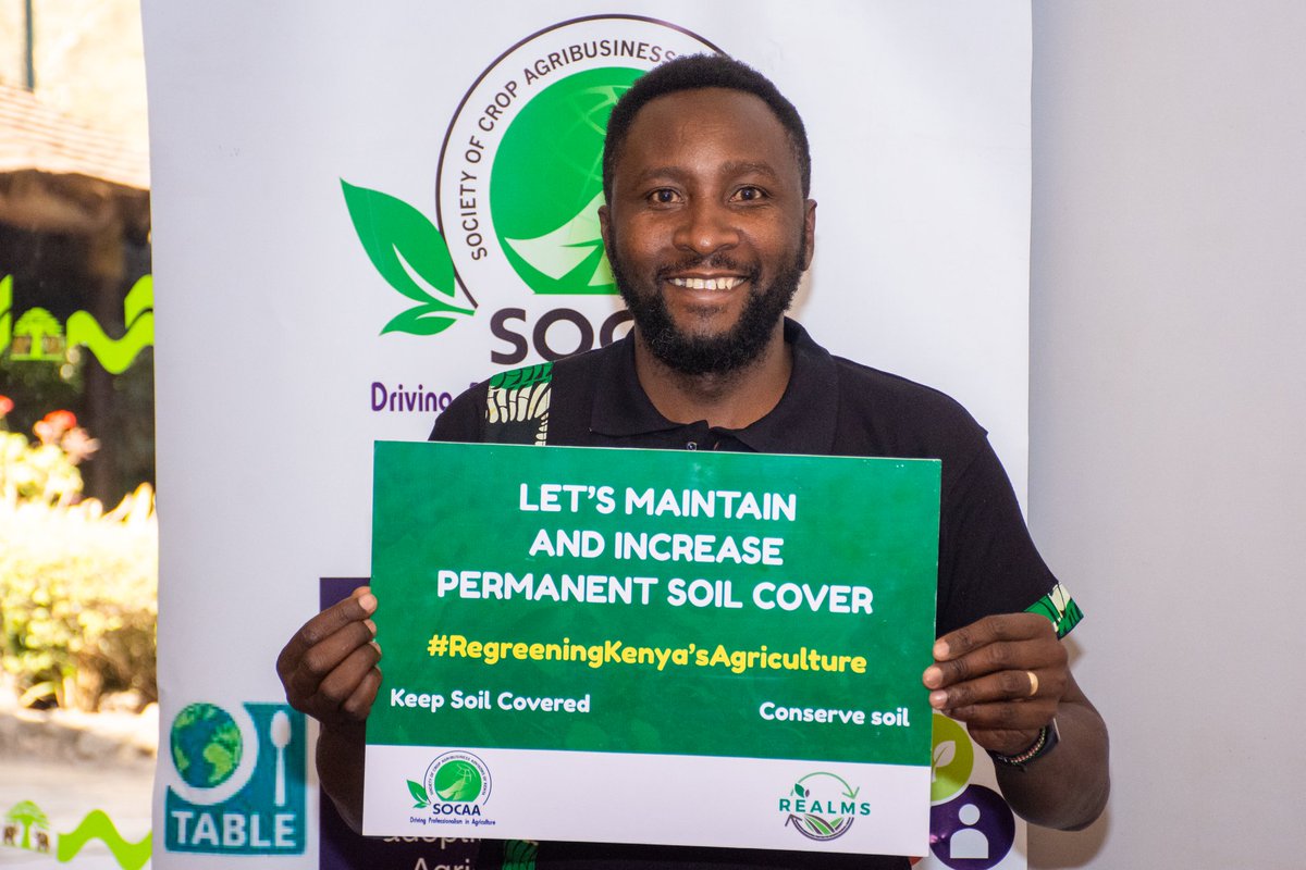 socaakenya's tweet photo. SOCAA was one of the exhibitors at the CSA MSP Strategic Plan launch. 'SOCAA supports Regreening Kenya's Agriculture.'
#RegreeningKenyasAgriculture
#TogetherforCSAinKenya
#Climateaction
#regenerativeagriculture
#REALMS
@kilimoKE @KenyaCsaMsp https://t.co/IJPPDrc1Fh
