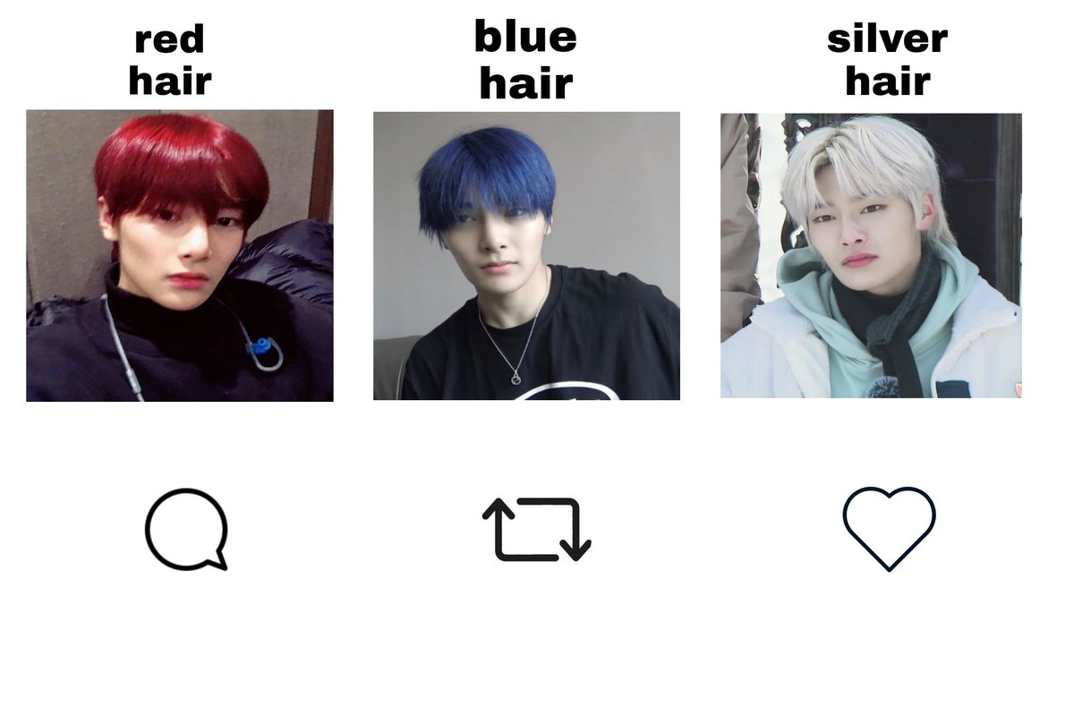 04HANM1N's tweet photo. claim your favourite jeongin hair color https://t.co/WvdApgK9dW