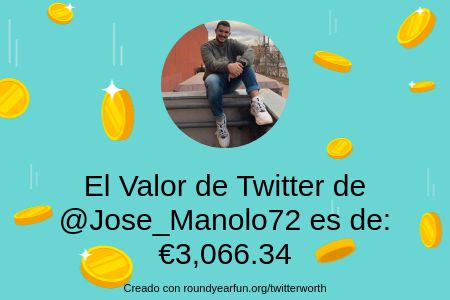Jose_Manolo72's tweet photo. Mi valor en Twitter es de: €3,066.34

Encuentra el tuyo(a) con https://t.co/AyMKiun4Uh

⠀ https://t.co/IzL4YNJCJc