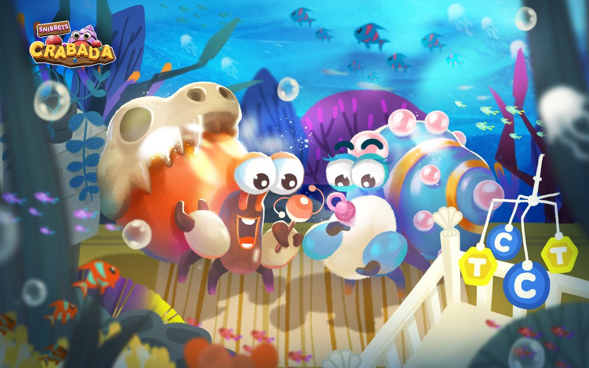 📢Dear Crabadians!

We proudly bring to you a brand new mini-series #CRABADASNIBBETS!

🦀✨
SNIBBET #1
"She has your shell!" exclaimed the proud new Father!
"Wait... Is that a... Legendary Pincer?!"

How many Crabadians can relate to the exciting experience of morphing your eggs?
