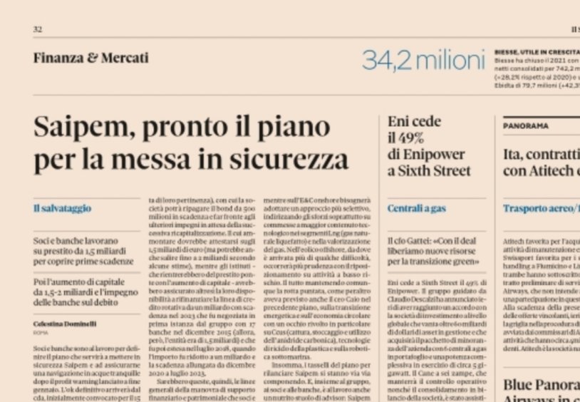 I #soci e le #banche preparano il piano per rilanciare #Saipem. #Prestito da 1,5 miliardi e poi #aumentodicapitale sostenuto da #Eni e #CdpIndustria con le banche pronte a rifinanziare linea di credito rotativa. Tutti i dettagli sul @sole24ore #ingegneria #servizi #profitwarning