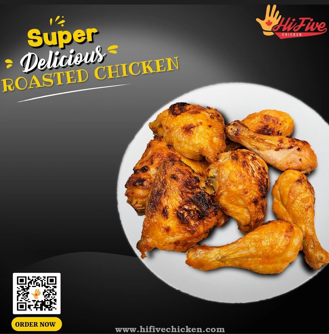 hifivechicken's tweet photo. Hi🖐Five  for healthy and deliciously roasted chicken with our signature sauce 
#hifivechicken#chickenlover#roastedchicken#roastchicken#friedchicken#vancouvereats#vancouverfoodies#vancouver#burnany#burnabyfoods https://t.co/F7jBDyQ3jU