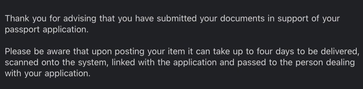 genana_b's tweet photo. @Linglingmeow100 @lara_marianita @xurut @HM_Passport I have got this from them,it took them 16 days to link my documents! https://t.co/VAdOGkVJg8