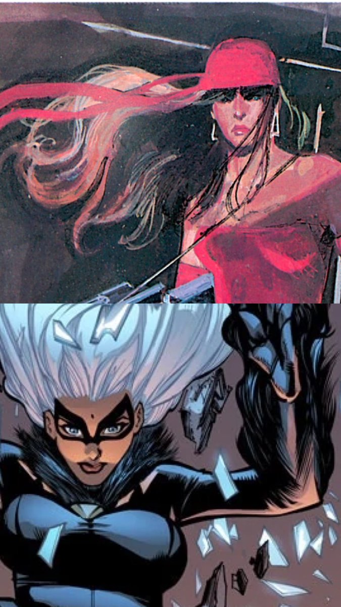 Slutdragon90's tweet photo. @GailSimone Elektra &amp; Black Cat https://t.co/OGuBAZVuHS