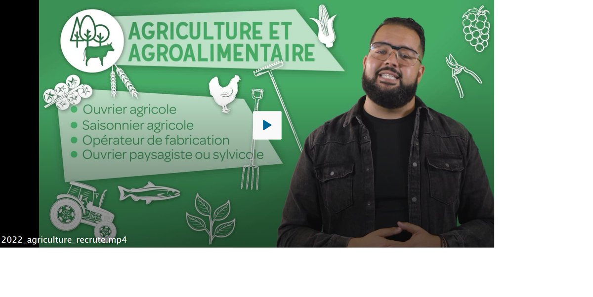 L'#agriculture, l'#agroalimentaire, la #forêt et le #paysage font partie de 14 secteurs qui recrutent le plus en Auvergne Rhône Alpes 🌱🌲🍇🌽🐮🥣🥛🍼🥔🥗🍃🧀🍷🍵🥩🐑
14 vidéos animées réalisées par @poleemploi_ara 
Rejoignez les #EntrepreneursDuVivant
pole-emploi.tv/widget/2022_ag…