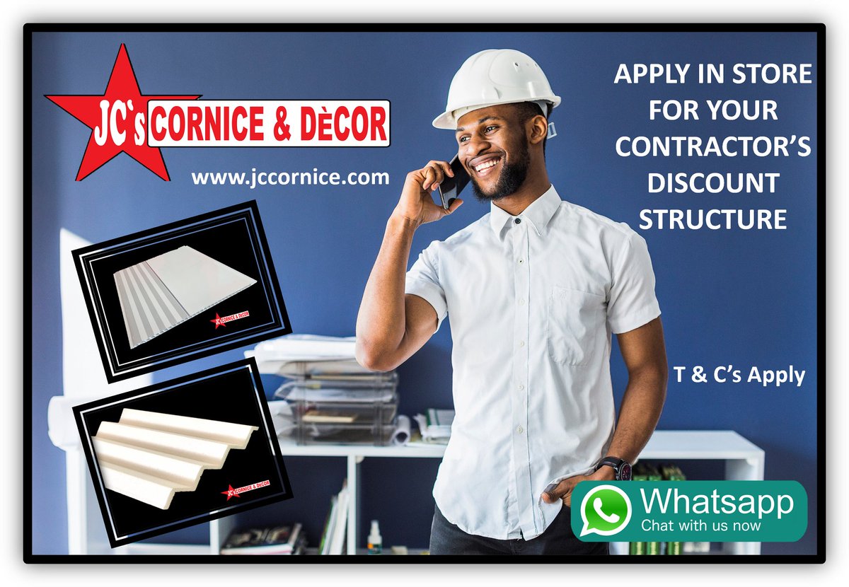 MstarProduct's tweet photo. We offer all Contractor’s a discount structure when
purchasing our products. Please chat to any of our
store manager’s for more details on how you can
apply.
Alternatively you can send an email to
craig@jccornice.com to start the process. https://t.co/5J6kzme0mf