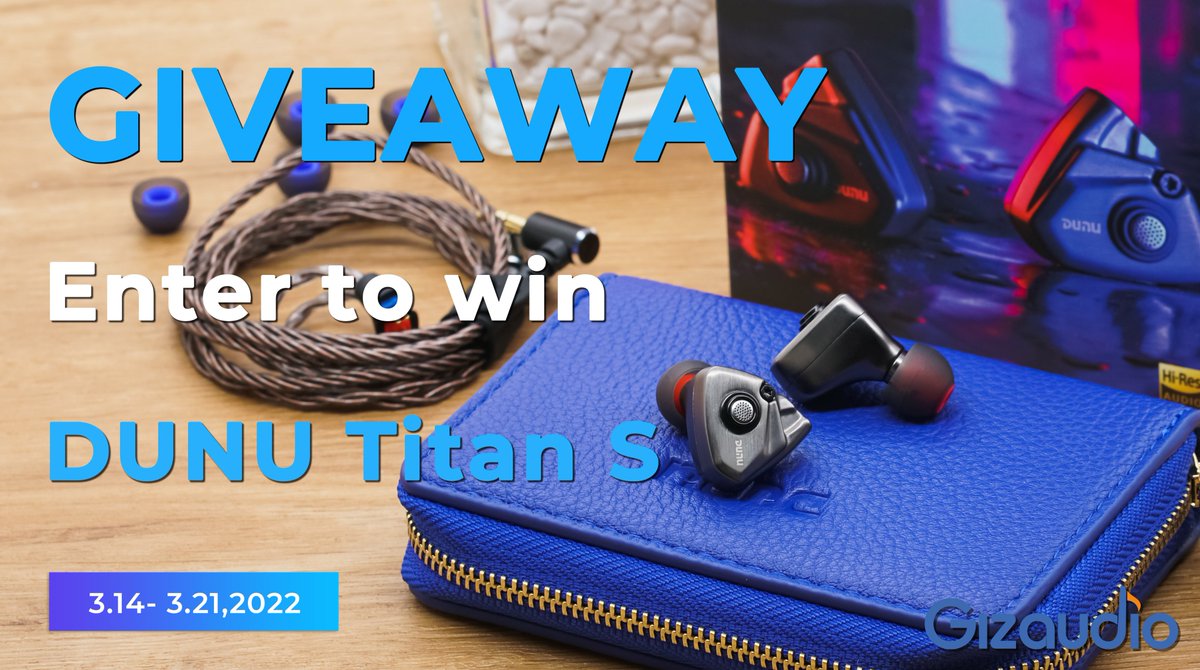 Gizaudio1's tweet photo. Hello friends,

It’s time for a giveaway with Gizaudio. We along with @DUNU_Headphone  have organised a giveaway on the latest Titan S IEMs. Participate today, and stand a chance with these cyberpunk-theme IEMs.

Duration: 14th March to 21st March!

Link:-
https://t.co/UlPCwy7L9E https://t.co/B3DTMUiNou