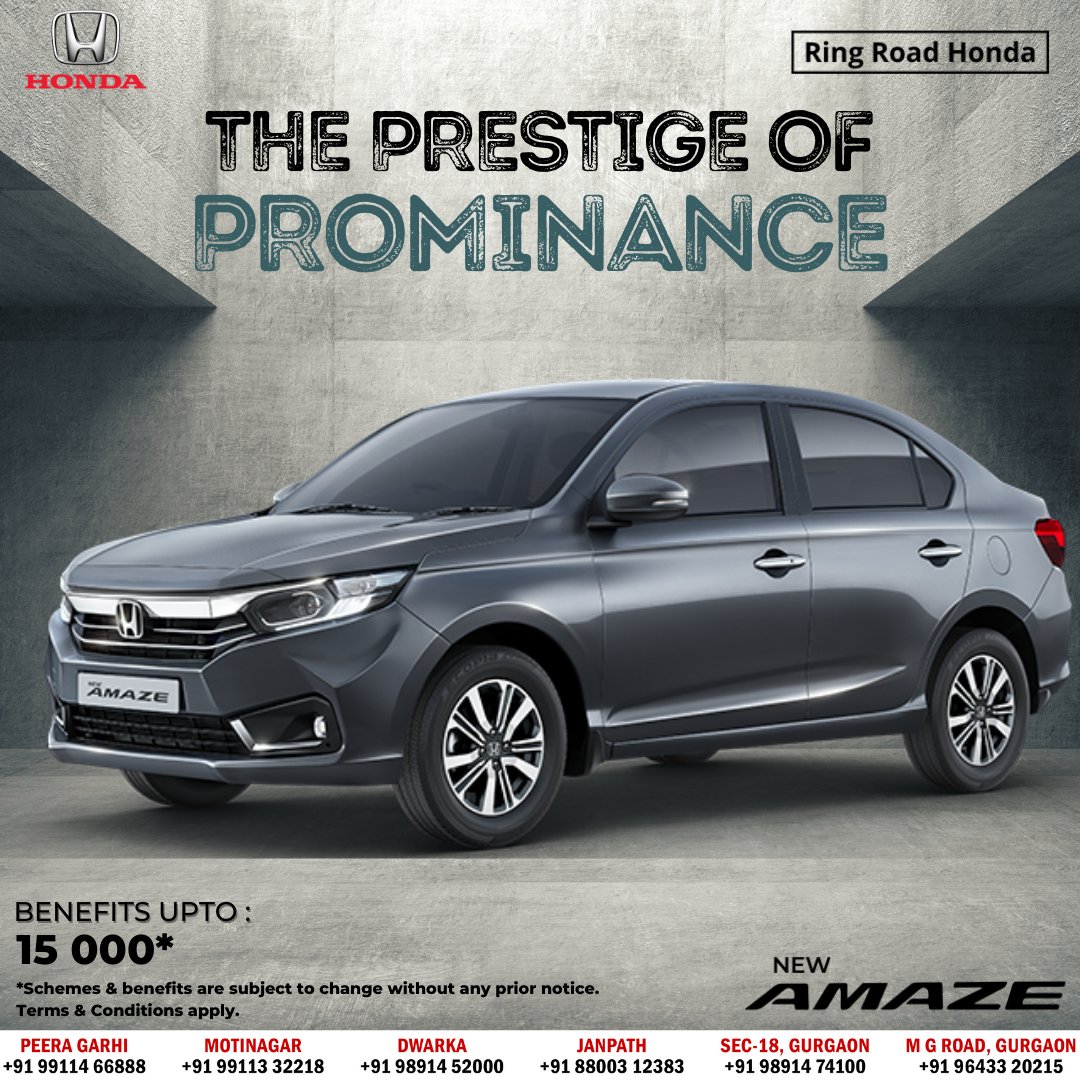 The Prestige Of Prominence | road, pearl, Honda, Honda Amaze | Five  exceptional colours to choose from! With options like Meteoroid Grey  Metallic, Radiant Red Metallic, Platinum White Pearl, Lunar Silver  Metallic,... |
