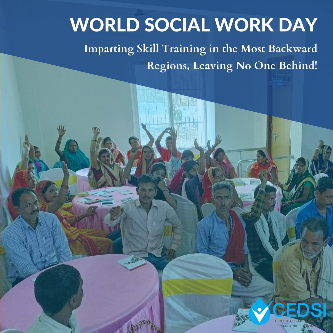 CEDSI_India's tweet image. World Social Work Day 
Bringing Equality through Skilling ....
Reach out at Info@cedsi.in to know more about or programs
#worldsocialworkday #skilldevelopment #developingroots #socialdevelopment