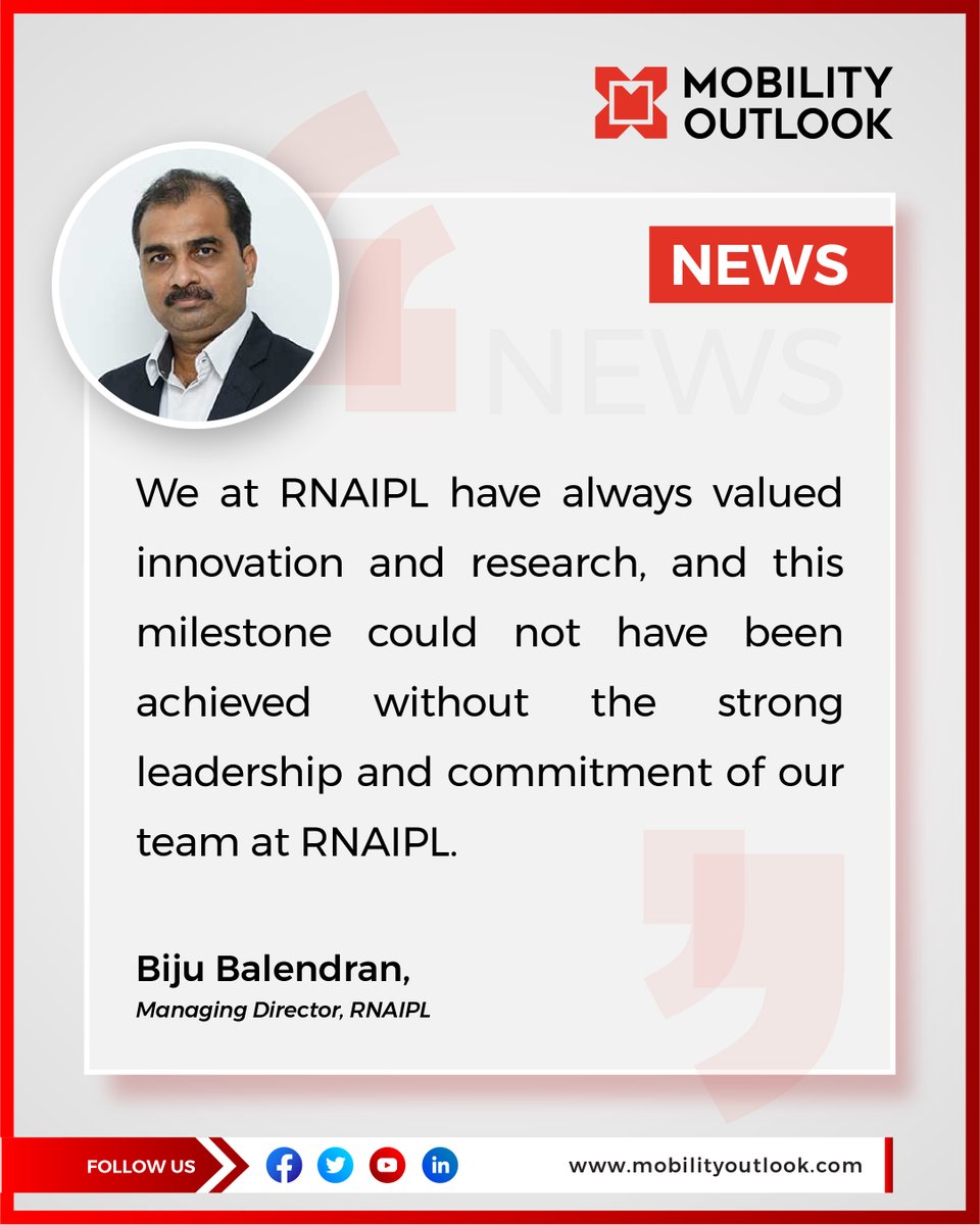 MobilityOutlook's tweet photo. #MobilityNews | Renault Nissan India Achieves 3.5 Million Powertrain Production Milestone
Read more: https://t.co/qEmZtAEjad
@RenaultIndia @Nissan_India #MobilityOutlook #Renault #Nissan #RenaultNissan #Powertrain #PowertrainProduction #RNAIPL https://t.co/BfhF3cHb0J