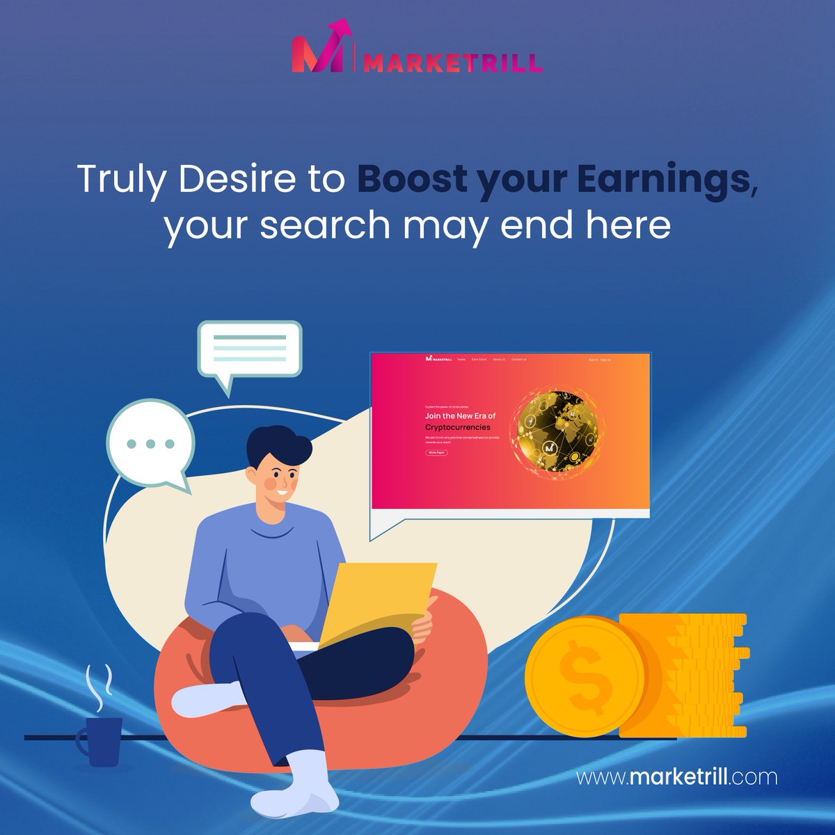 Join up now to start making the most of your earning potential.

Make the best use of your free time.

Start widening your network today.

Visit marketrill.com to explore opportunities.

#marketrill #networkmarketing #business