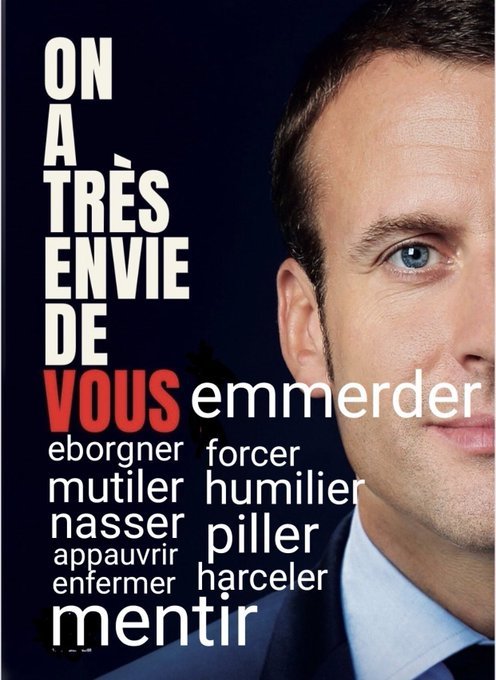 AghaneMark's tweet photo. @EnsembleEMacron @avecvous Unis, avec ceux que vous emmerdez, les français ou en leurs promettant que le pire est à venir? https://t.co/8NHcqXdHdX