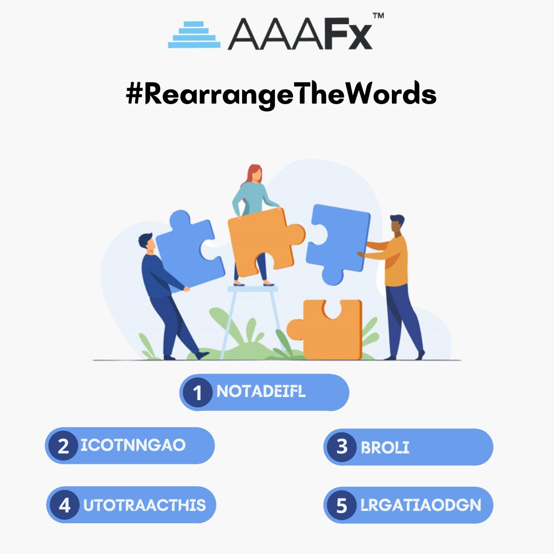 AAAFxOfficial's tweet photo. This challenge is going to be a piece of cake for trading enthusiasts. Guess the correct answers and win an Amazon voucher worth $50.
P.S.- Don't forget to read the rules!
#aaafx #RearrangeTheWords #contestalert #giveaway #forexcontest #contesttime #participateandwin #participate https://t.co/0dMfzKnPM5