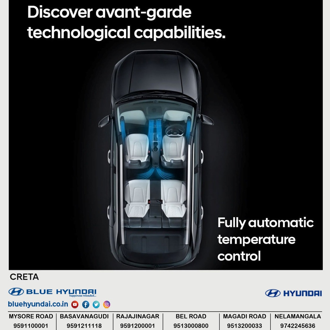 Comfort heightens when innovation is combined. Let the cutting-edge technological features equipped in Hyundai CRETA deliver you optimum convenience by making your drive a smooth one. Every time you hail a new adventure, experience sheer bliss on your journey.  
#Hyundai https://t.co/l7SDtM9NDE