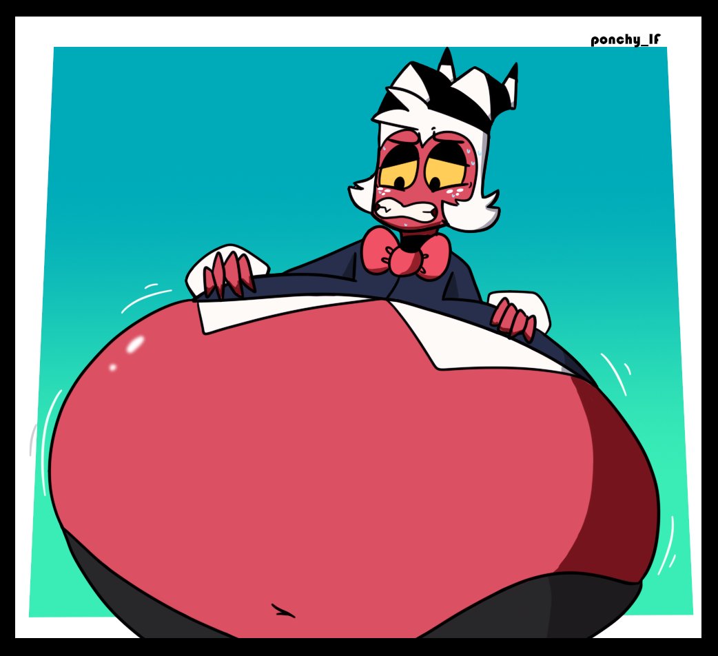 ponchy_IF's tweet photo. Here are two drawings I made of moxxie by vote, which one do you prefer? #bodyinflation #inflationart #HelluvaBoss #moxxie #expancion :3 https://t.co/2GnObwfndV