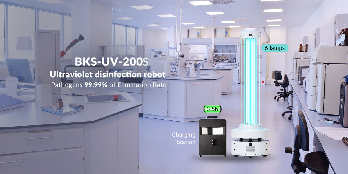 Nissa01Sun's tweet photo. Advantages of UV-C robots are:
UV light does not leave any residues, making this an environmental friendly disinfection method.
more information:
Email：nissa.sun@boocax.com
WhatsApp：+86 187 9073 5072
#healthcare #coronaviruspandemic #uvcdisinfection #robotics https://t.co/9a4oKmbQyn