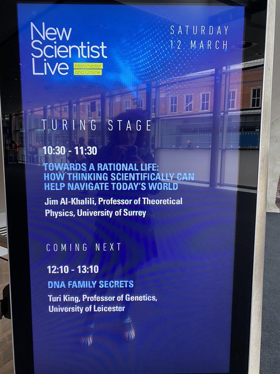 Turi__King's tweet photo. Thanks to @newscievents for having me speak at #NSLManchester! Had a great time chatting about genetics, history, forensics, genealogy & @BBCTwo @Minnow_Films #DNAFamilySecrets! I had to follow on from @jimalkhalili! No pressure! 😀🧬 @emily_w_bates @AdrianNewton @richard_third https://t.co/lcpePKThzr