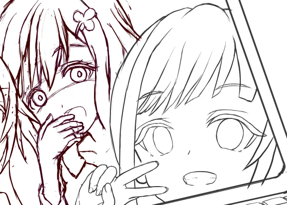 お仕事イラストWIPです
手を描くとき自分で写真とって見ながら描いているんですが、調べてみると、上手だと感じる手ってかなり誇張されてますね。
指細いし、極端なくらいツンとしてるし、見栄え良くなるよう形変えてるし。現実の手をただ描くのではそれっぽく見える範囲で可愛く見せる事を考えねば 