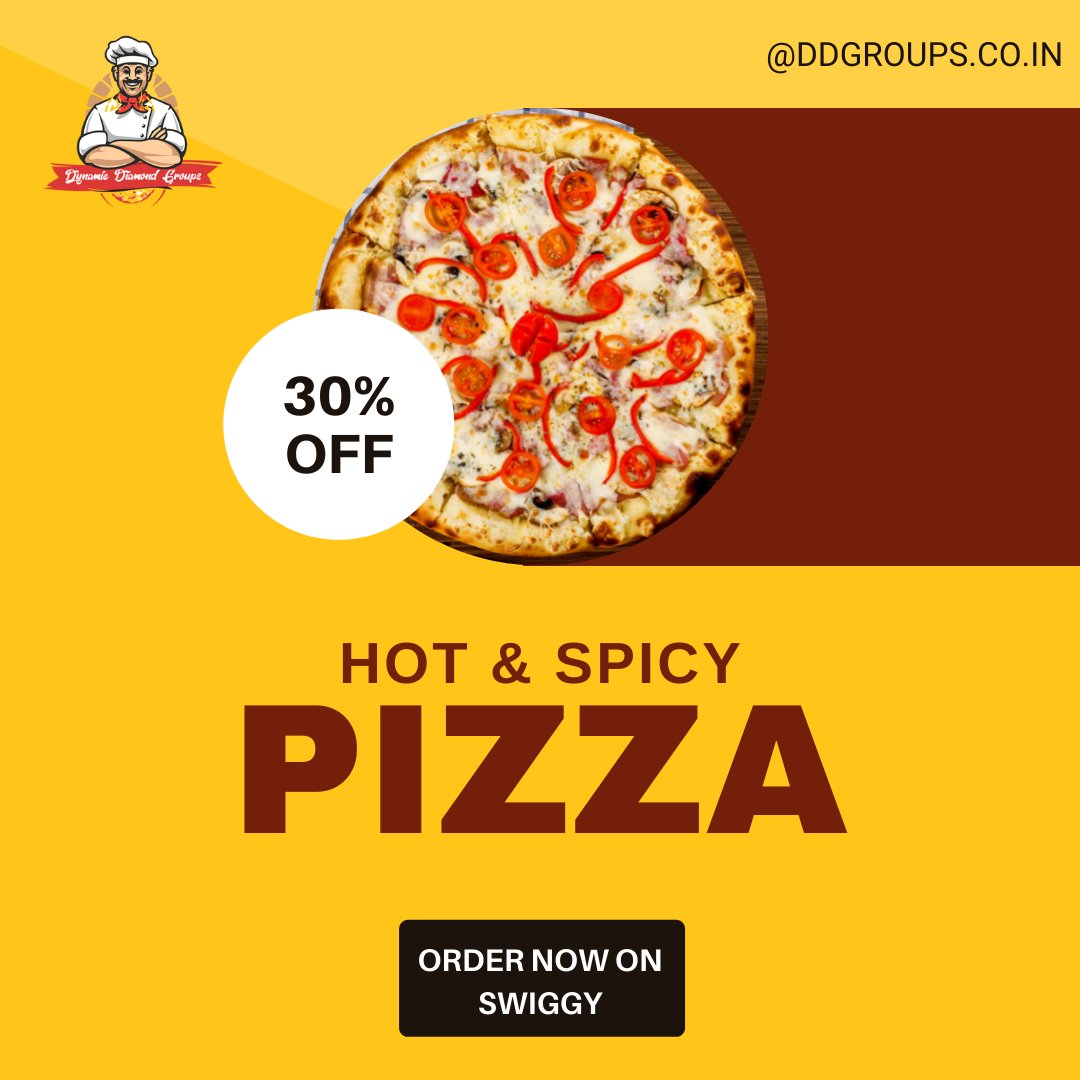 ddgroups's tweet photo. 30% off on pizza's only on Dynamic Diamond Groups https://t.co/SxKES6S3QI

Order Now On Swiggy and Zomato!

#ddgroups #itssncreations #sandeepprakash https://t.co/g9On1CMnWM