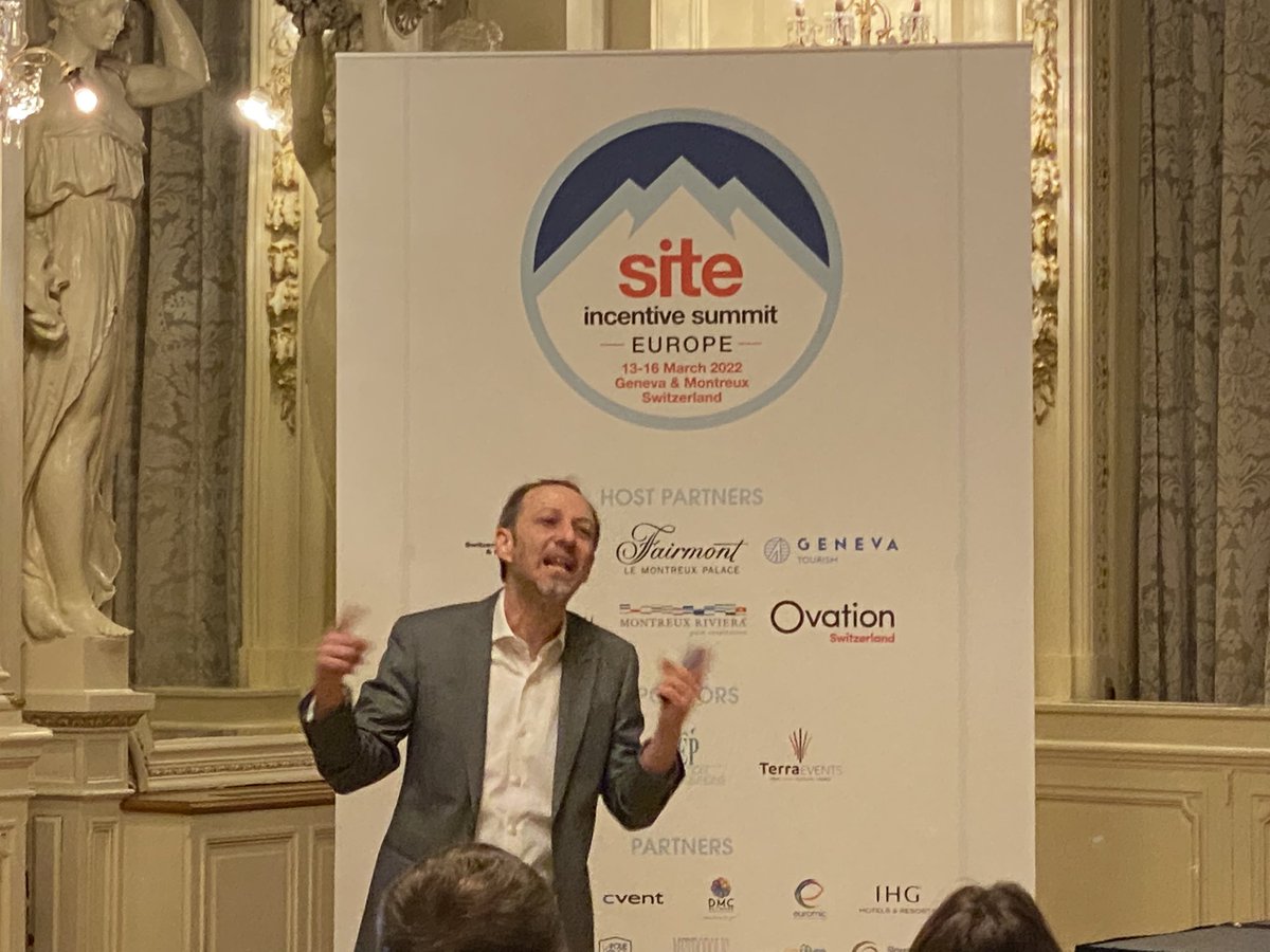 RuudWJanssen's tweet photo. Exploring Drivers & Hunting for Signals to scope out an array of futures (reconnecting w/ #CoEE alumni @ferdinando_MED + @TahiraCreates at @SITEGlobal Incentive Summit Europe ##DESIGNtoCHANGE #incentive #eventdesign #eventprofs at @MontreuxPalace https://t.co/cOeJJ9A8lE