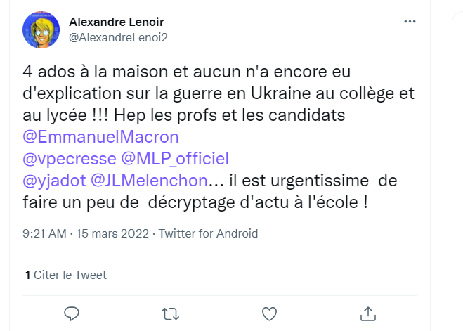 LadyOscarW1's tweet photo. C'est quoi un parent démissionnaire?
Bahhh ça👇
Le pire c'est que le mec est journaliste! J'en peux plus de ces gens qui prennent l'école pour un substitut parental! @Maatnefer1 @joelpriejan1 
#ProfsBashing https://t.co/Kxvrc384p6