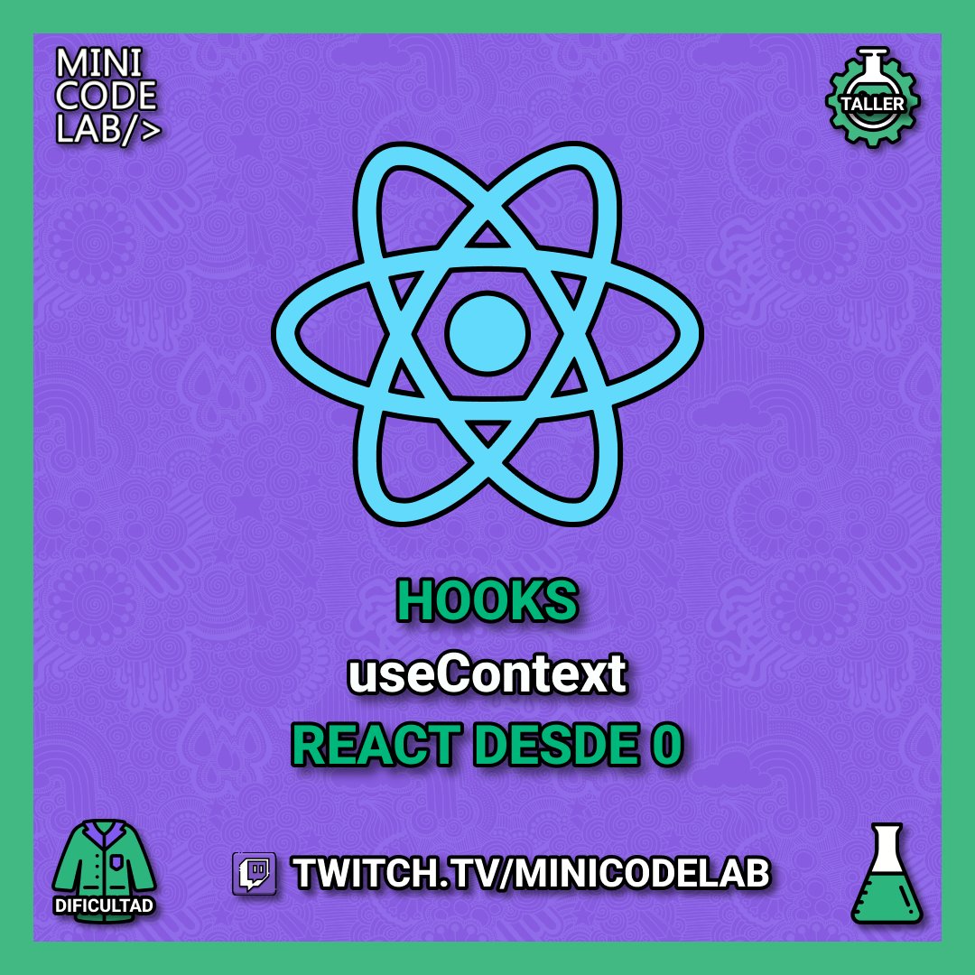 minicodelab's tweet image. ¡Nos acercamos al final del TALLER de REACT desde CERO! Y lo haremos con TALLER DOBLE esta semana 🎉🔥
Hoy Martes a las 20.30 hora española vamos a hacer un directo sobre React y el hook useContext, ¡no te lo pierdas!
twitch.tv/minicodelab
#MiniCodeLab