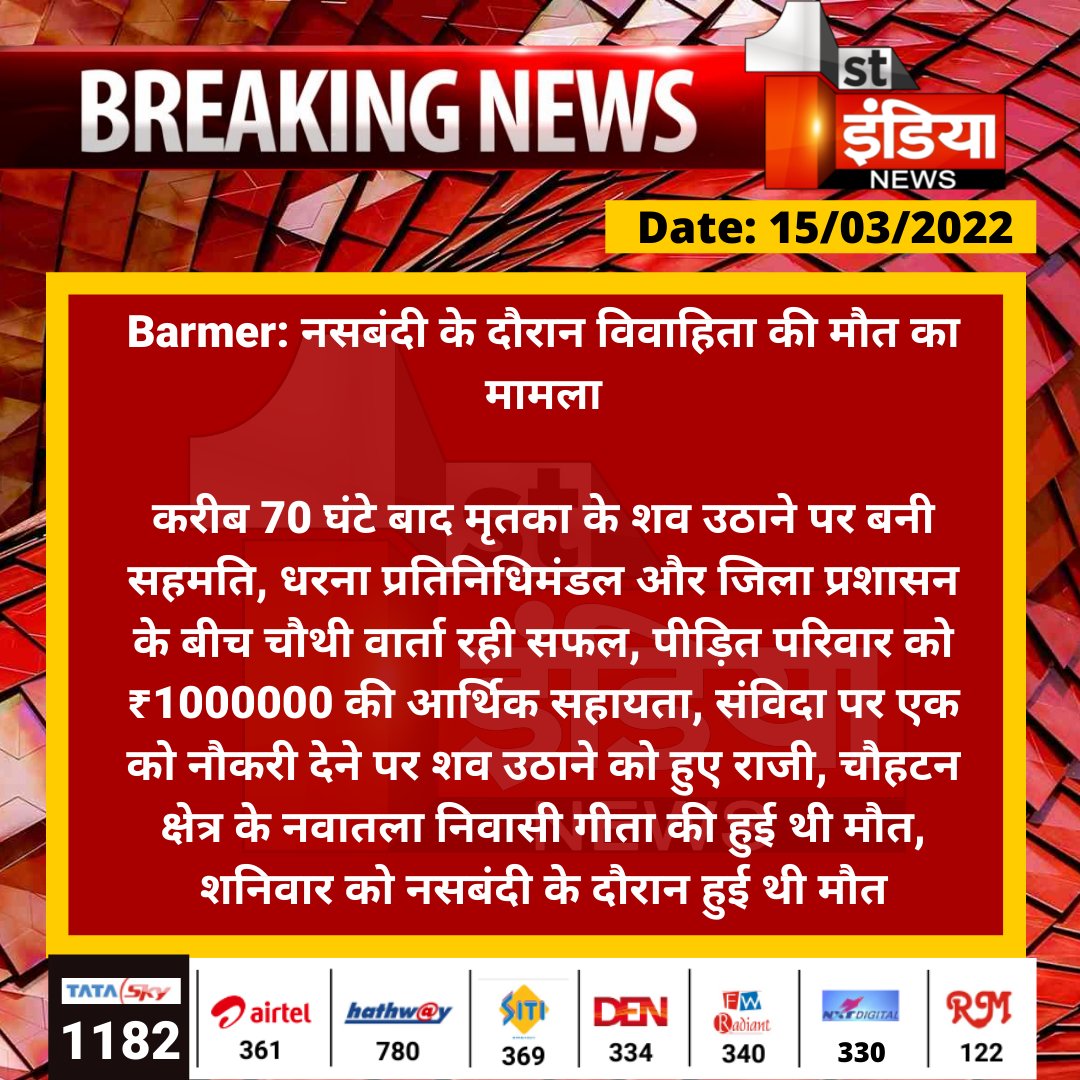 First India News tweet media