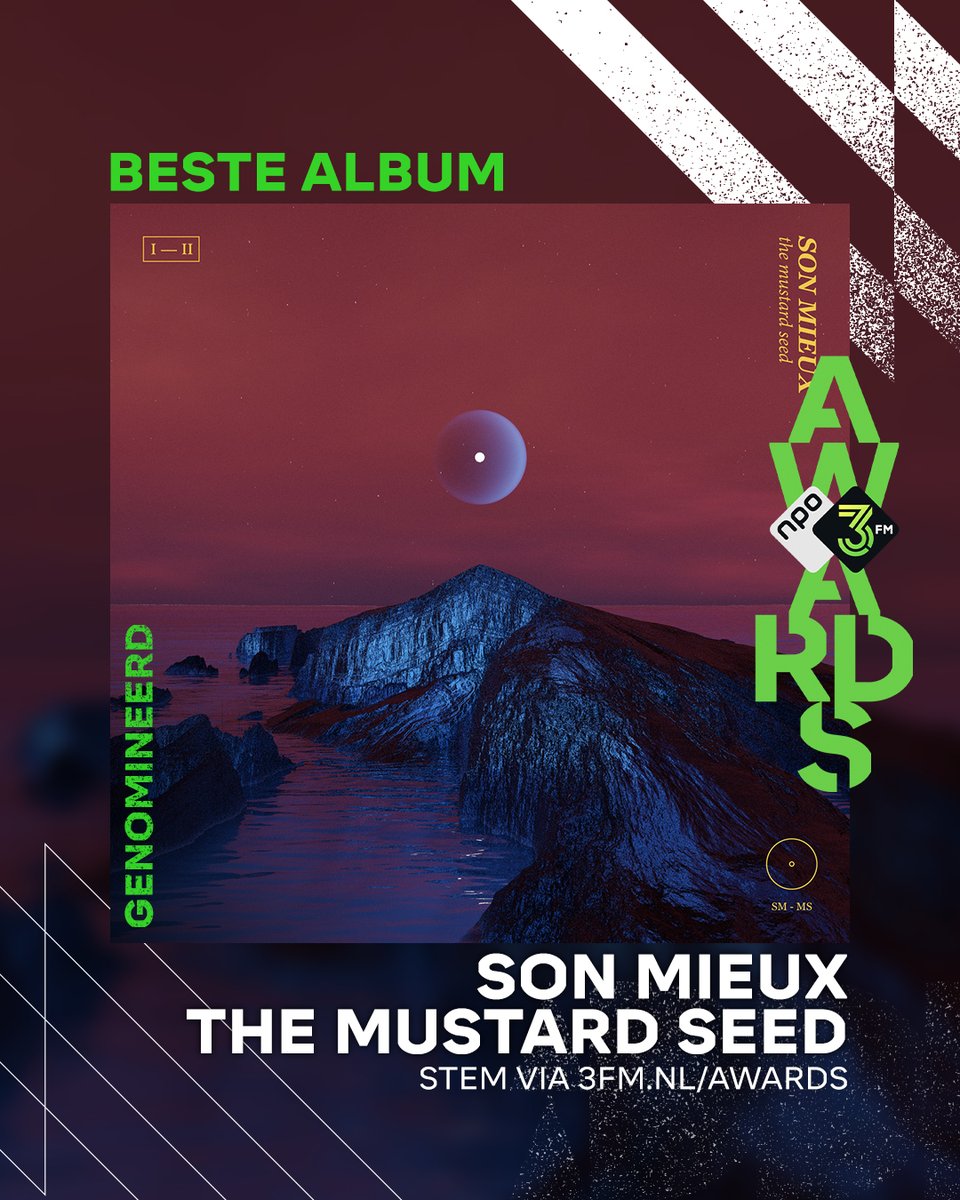 Waaah! Thanks <a href="/3FM/">3FM | We Want More!</a> voor de nominaties voor Beste Groep én Beste Plaat met The Mustard Seed! 🍾 ☀️  Stemmen kan via deze link npo3fm.nl/awards/stem!