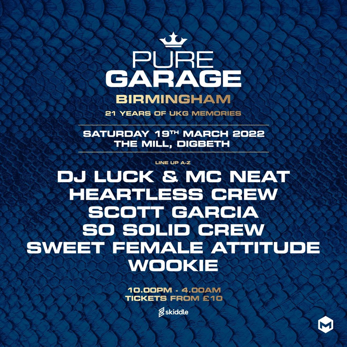 DJScottGarcia's tweet photo. What an honour to be on a #PureGarage line up like this! One of the biggest and most influential brands in the history of UKG! Proud moment! 🏆

I’m really Looking forward to Birmingham on Saturday it’s gonna be pure 🔥 can’t wait to get behind those decks! https://t.co/jzbWr3jDfF