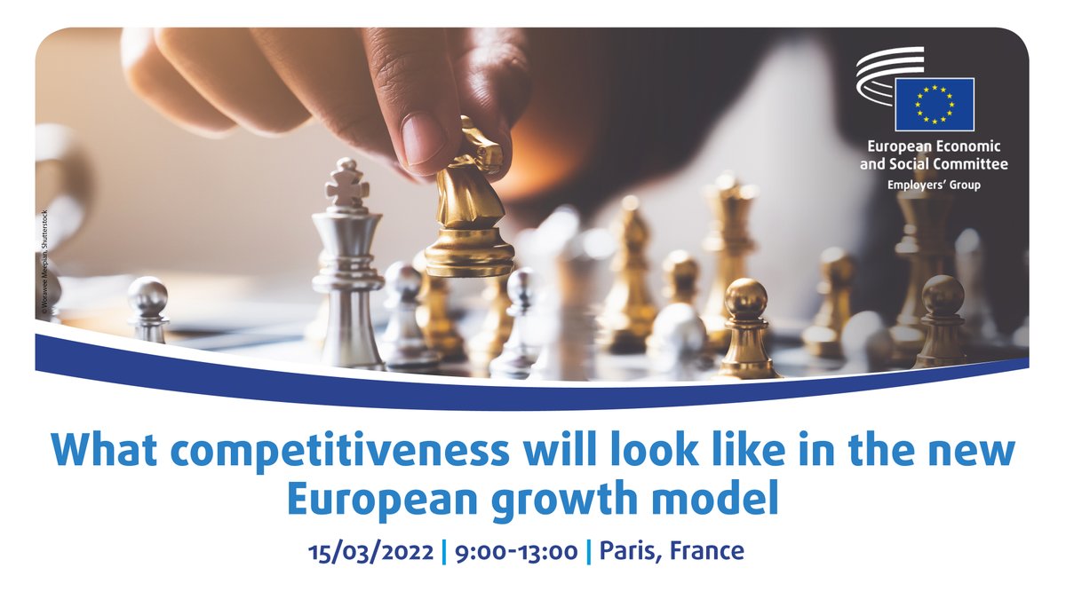 EESC_President's tweet photo. We have to foster the necessary reforms to help 🇪🇺EU
▶️face the digital & green transitions
▶️become more competitive
In order to last, our #competitiveness must be sustainable and lead to a model that balances
🔷economic prosperity
🔷environmental issues
🔷social inclusiveness https://t.co/yVvtw20BFL