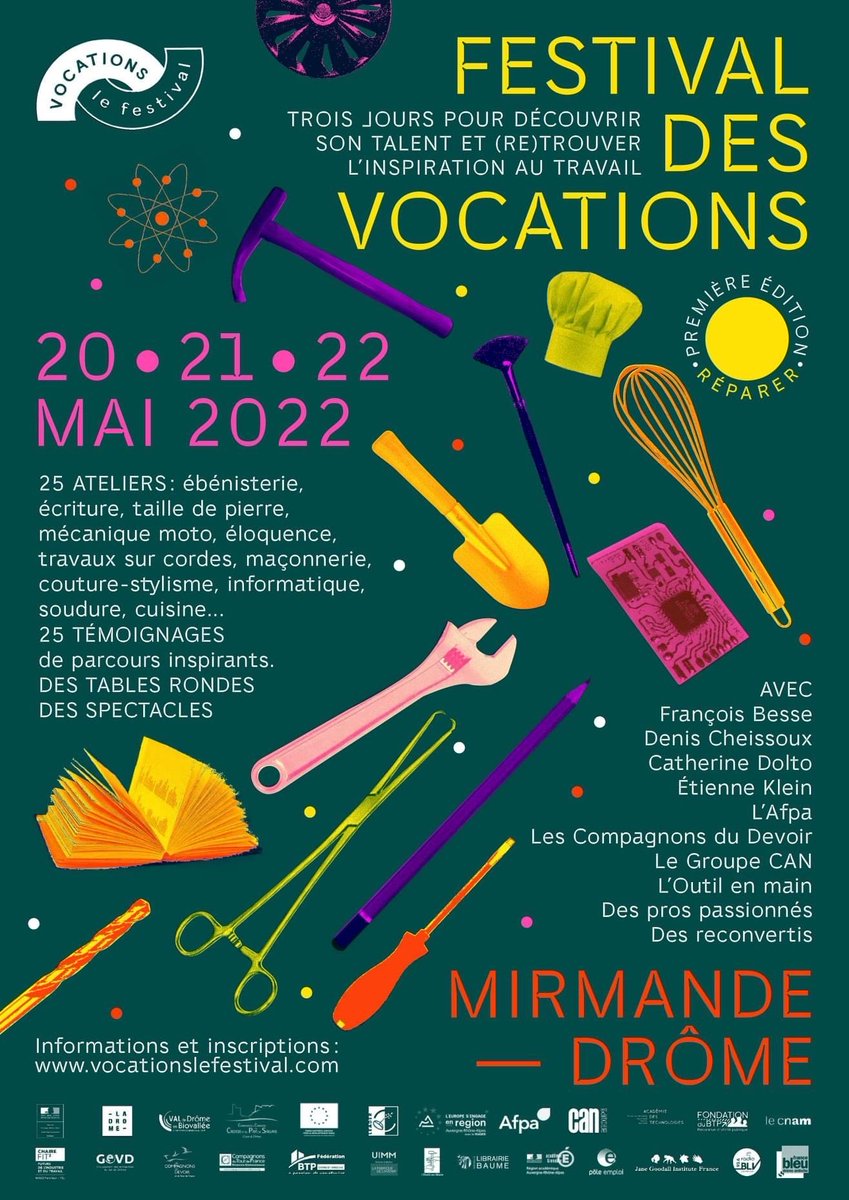 Avis aux amateurs de toutes catégories et de tous profils : après deux années de report à cause de la pandémie, le Festival des Vocations aura bien lieu les 20, 21 et 22 mai 2020 à Mirmande.