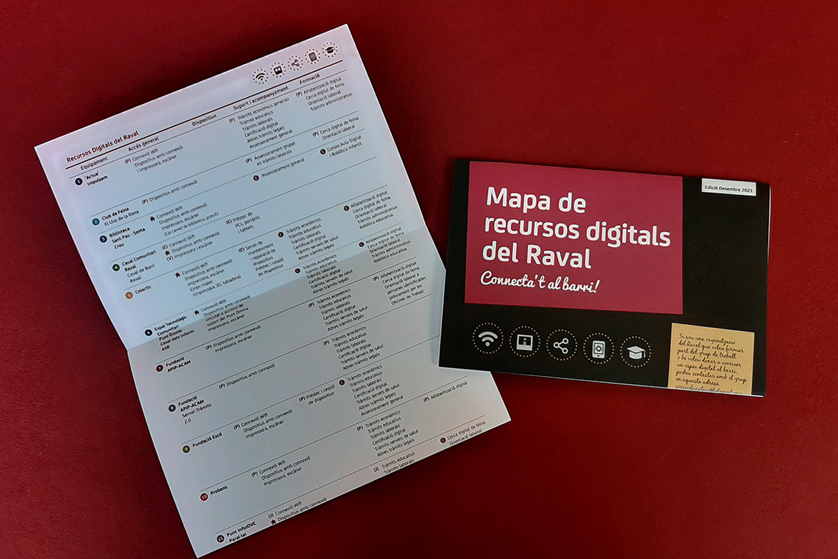 begrafstudio's tweet photo. 🧐 La Comissió Digital del Grup d’Educació Comunitària del #Raval -dinamitzada per @TotRaval- ha impulsat un #mapa de #recursosdigitals del barri amb l'objectiu de millorar la bretxa digital del veïnat. 
💻 Connecta't al barri!.
👀 https://t.co/oh4RATzp7R https://t.co/BMX4tU58Du