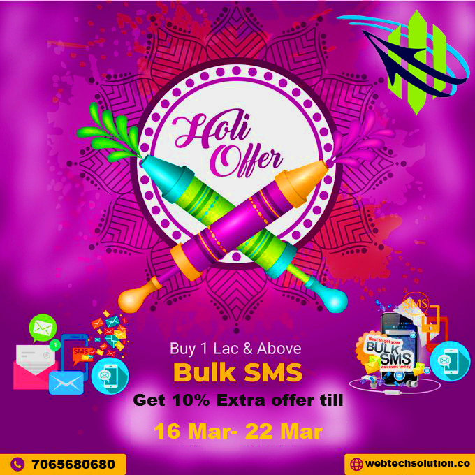 webtechnoida's tweet photo. Webtech Solution Bulk SMS wishes you and your loved ones a Happy and Prosperous Holi. It's time to forgive and love one another.
May this Holi shower you with the brightest hues of joy and anticipation for new adventures ahead.
7065680680
https://t.co/G8fsKlI6VF https://t.co/22DxVVIc77