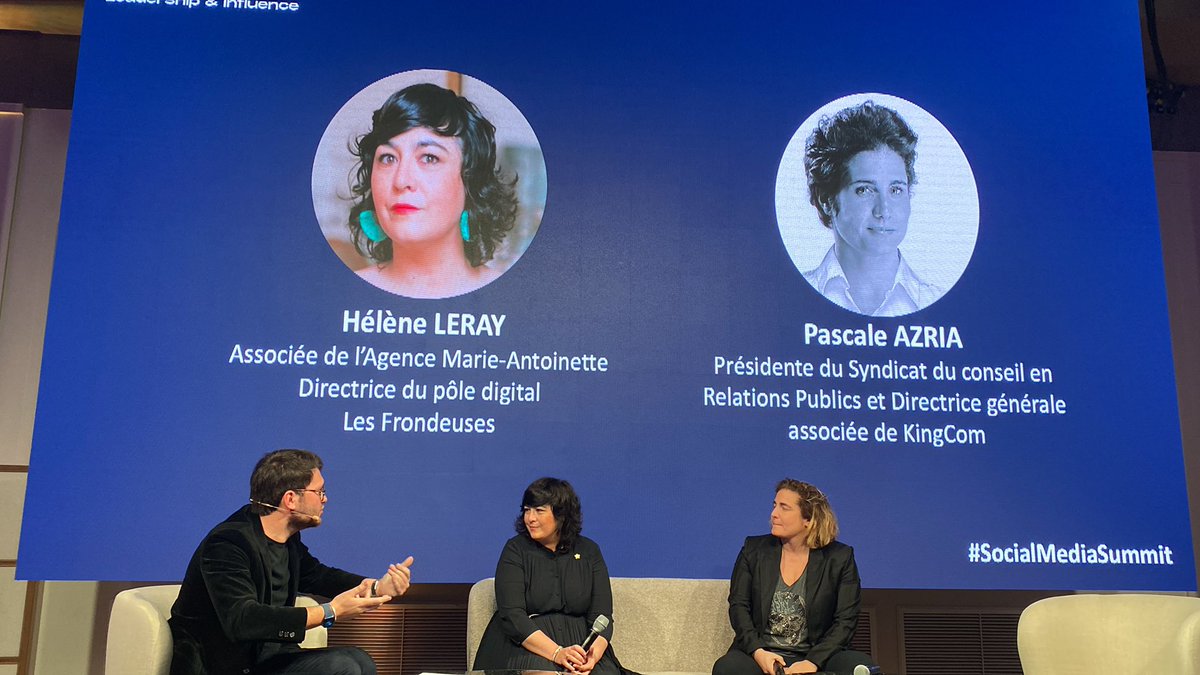 📱 « Les clés du secteur »

Interview croisée avec <a href="/HeleneLeray/">Hélène Leray</a>, associée de <a href="/LagenceMA/">Marie Antoinette L’Agence</a> et directrice du pôle digital Les Frondeuses &amp; <a href="/PascaleAzz/">Pascale Azria</a>, présidente du <a href="/syndicat_rp/">Syndicat du Conseil en Relations Publics</a> et directrice générale associée de <a href="/kingcom/">Kingcom</a>  

 #SocialMediaSummit