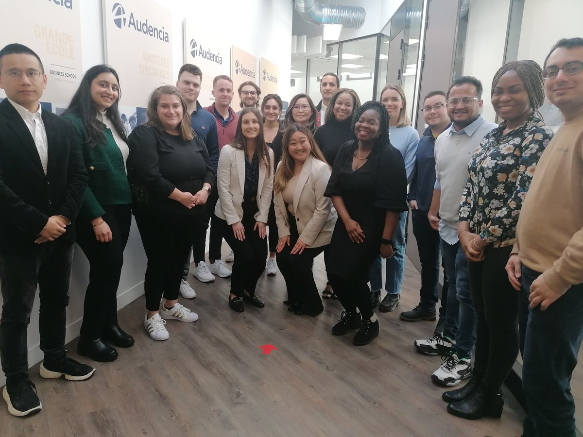 audencia's tweet photo. #International - Depuis hier et jusqu'à samedi, nous accueillons 19 étudiants MBA de @GWtweets pour un study tour sur le thème « Corporate Governance for the 21st Century: A Comparative Perspective » .
Hier, ils ont pu visiter le siège social de @NetD_news😍
#MBA_Community https://t.co/440GRTVJ9F