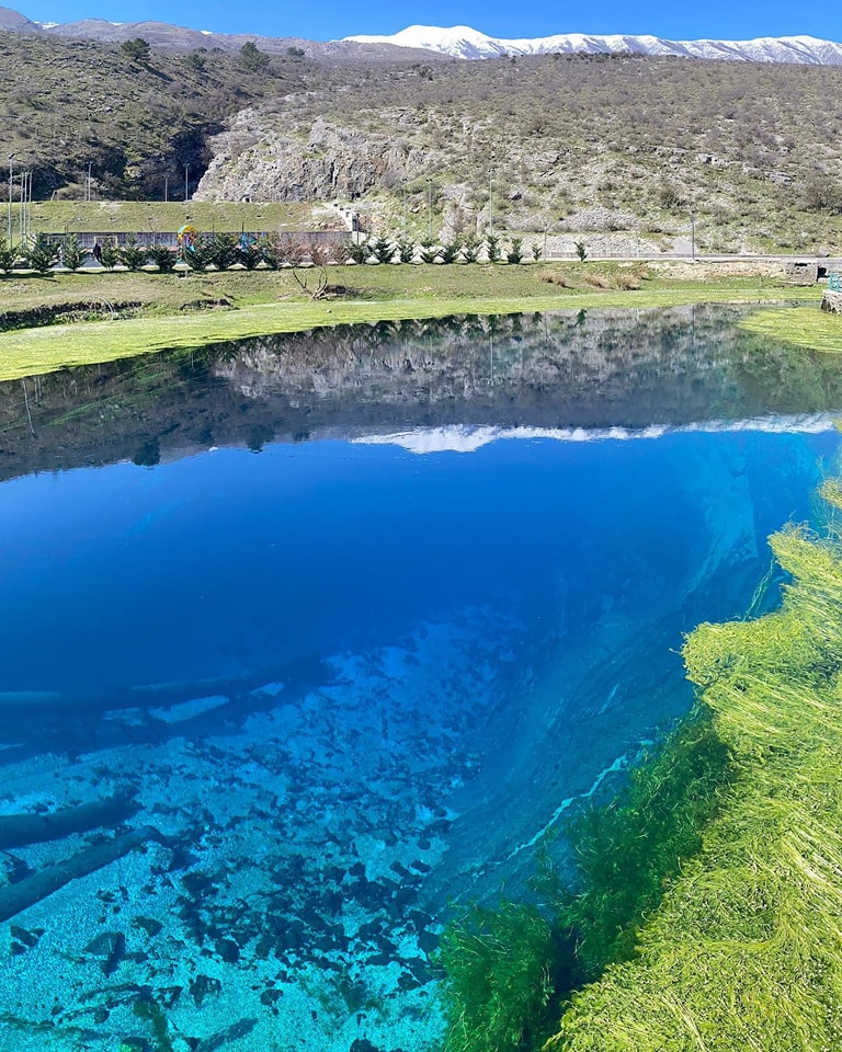 Clear waters of Viroi Lake in Gjirokastra 
Did you know you can dive here and explore the wonders of this lake? 
➡️ bit.ly/3tX4zPM #VisitGjirokastra #Albania 
📸 ledlame /ig
