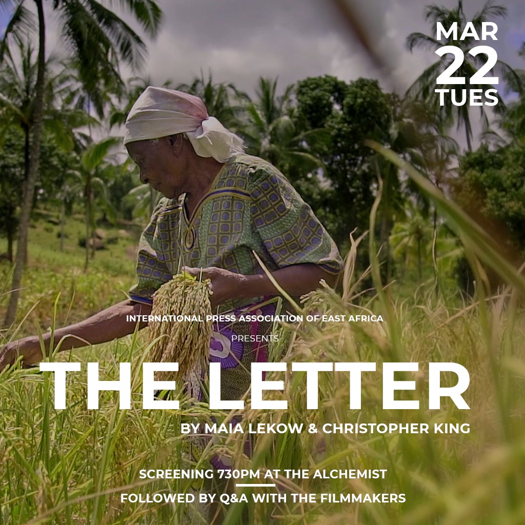 IPAEA doc film screenings are back! Join us 19:30pm at 
<a href="/AlchemistBar254/">The Alchemist Bar</a> on 22 March for <a href="/TheLetterKenya/">The Letter-#WatunzeWazee</a>. The screening will be followed by a Q&amp;A with directors <a href="/maialekow/">Maia & the Big Sky</a> &amp; <a href="/chris_m_king254/">Christopher King</a>. Event is free &amp; open to everyone!