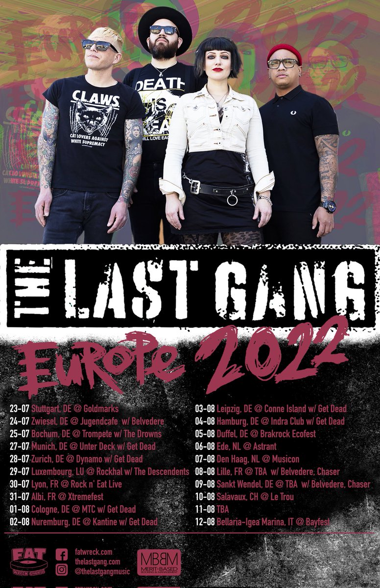 thelastgangband's tweet photo. ๐จEUROPE 2022๐จ
We're finally coming back! See you this summer! It's gonna be a hot one ๐๐
โ๐ฝ๐ค
#TheLastGang #FatWreckChords #FatWreck #MeritBasedBooking #SummerTour #Europe #xtremefest #bayfest #brakrock https://t.co/TZtbXoo0IL