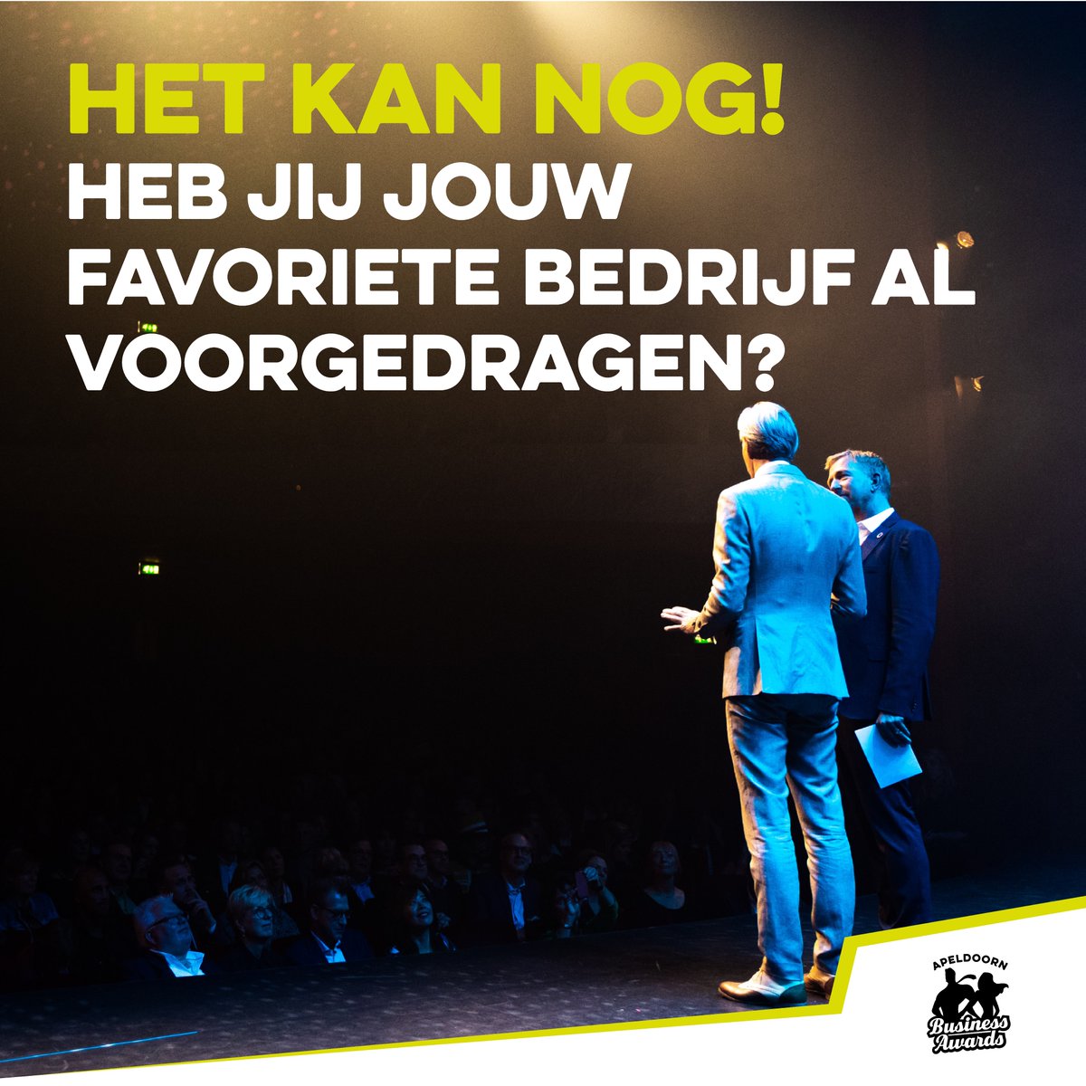 Het kan nog! Draag jouw favoriete bedrijf voor door op de link te klikken > apeldoornbusinessawards.nl/nomineer. Denk aan je favoriete restaurant, de bakker op de hoek of een ander bedrijf die jij graag in het zonnetje wil zetten! #aba2022 #apeldoorn #business #awards #favoriet #bedrijf