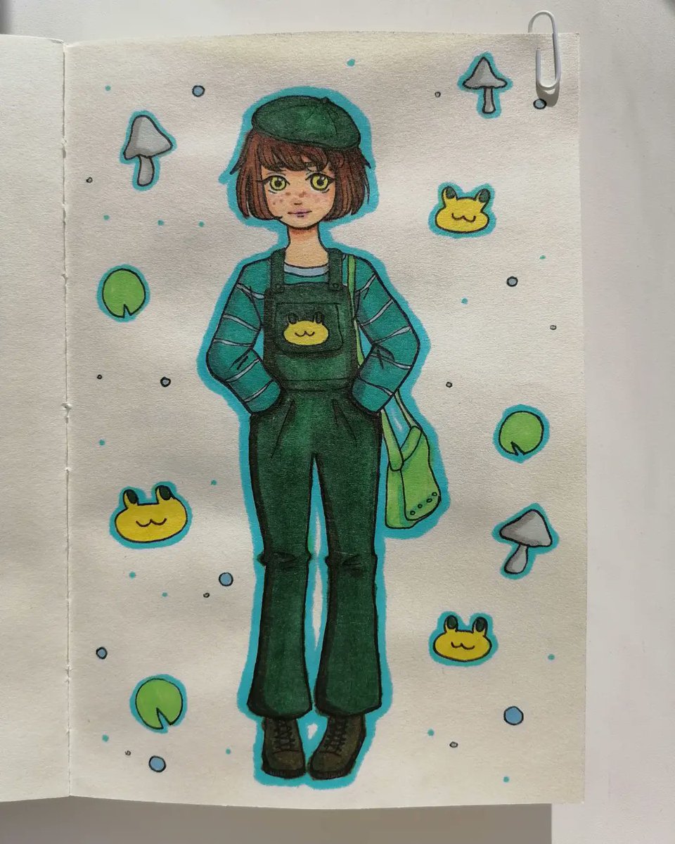 witch__chaan's tweet photo. ✨ 🐸 ✨

Немного зелёного в ленту. Поскорей бы все позеленело 🌺. 

#anime #animeart #sketch #sketching #drawing #artwork #painting #illustration #аниме #анимеарт https://t.co/vKA9UDt7fr