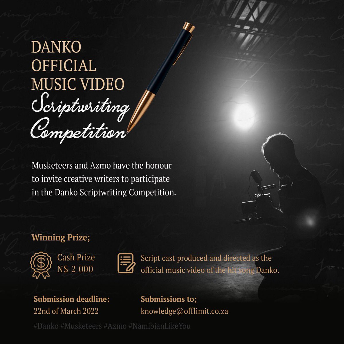 Musketeers_na's tweet photo. Stand a chance to win!!! #Danko #Musketeers #Azmo #NamibianLikeYou https://t.co/UXydk6MrXn