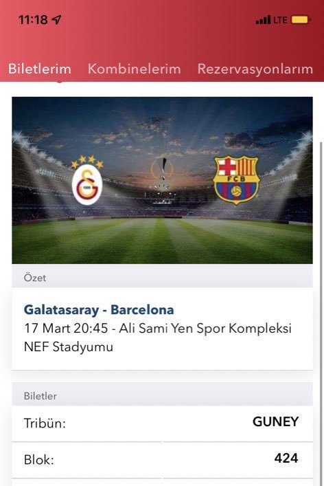 Hayattaki tüm şansımı biraz önce kullandım galiba 💛❤️💪🏼 #GSVBARCA
